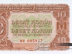 Nové Zámky Historické Peniaze - 10.- Kcs 1953 líc
