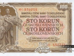 Nové Zámky Historické Peniaze - 100.- Kcs 1953 líc