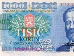 Nové Zámky Historické Peniaze - 1000.- Kcs 1993 líc