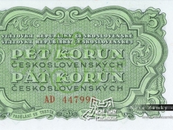 Nové Zámky Historické Peniaze - 5.- Kcs 1953 líc