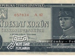 Nové Zámky Historické Peniaze - 50.- Kcs 1948