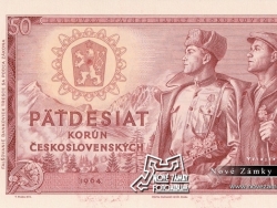 Nové Zámky Historické Peniaze - 50.- Kcs 1964 líc