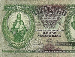 Nové Zámky Historické Peniaze - 10 Pengö líc