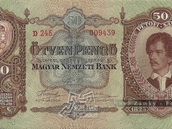 Nové Zámky Historické Peniaze - 50 Pengö líc
