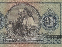 Nové Zámky Historické Peniaze - 20 Pengö rub
