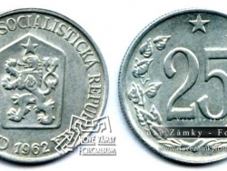 Nové Zámky Historické Peniaze - 25.- Halierov 1962