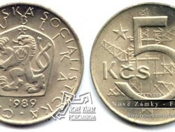 Nové Zámky Historické Peniaze - 5.- Kcs 1989
