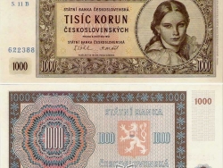 Nové Zámky Historické Peniaze - 1000.- Kcs 1951