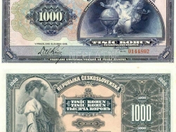 Nové Zámky Historické Peniaze - 1000.- Kcs 1919