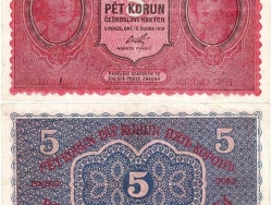 Nové Zámky Historické Peniaze - 5.- Kcs 1919