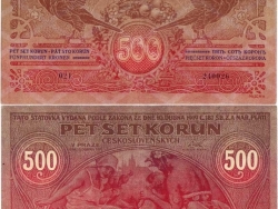 Nové Zámky Historické Peniaze - 500.- Kcs 1919