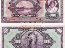 Nové Zámky Historické Peniaze - 5000.- Kčs 1943