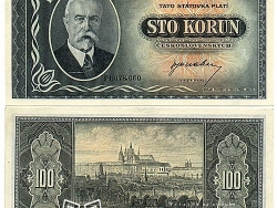 Nové Zámky Historické Peniaze - 100.- Kčs 1945 b