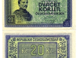 Nové Zámky Historické Peniaze - 20.- Kčs 1945