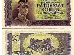 Nové Zámky Historické Peniaze - 50.- Kčs 1945 - 1950