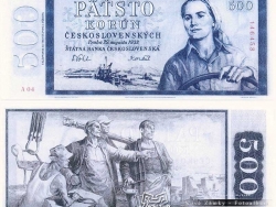 Nové Zámky Historické Peniaze - 500.- Kčs 1952