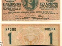 Nové Zámky Historické Peniaze - 1.- Kčs 1914