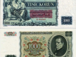 Nové Zámky Historické Peniaze - 1000.- Kčs 1934