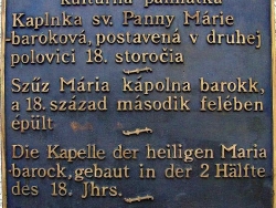 Nové Zámky Kaplnky - Kaplnka svätej Panny Márie druhá polovica 18.storočia