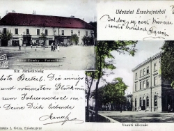 Nové Zámky r.1907 Písanie pozdravov na prednú stranu pohľadnice malo svoj dôvod: Cena poštovného bola lacnejšia