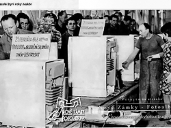Nové Zámky Priemysel - n.p. Elektrosvit Nové Zámky - Dňa 21.2.1958 o 11:00 hodine úspešne výrobený 1 000 000 kus chladničiky