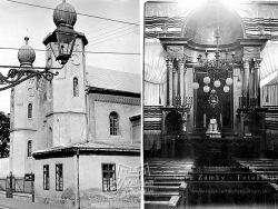 Nové Zámky Synagógy - Židovská Neologická Synagóga plus Interiér Nové Zámky (zničená pri bombardovaní Nových Zámkov)