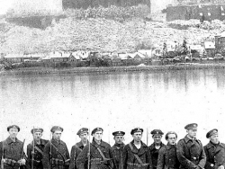 Nové Zámky Vojnové udalosti - Československý námornici na fronte pri Štúrove proti Ostrihomu 1915