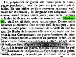 Správy z Viedne 25. Január 1683